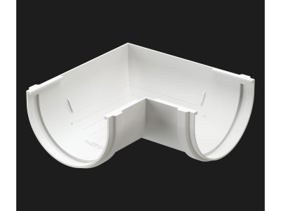 Элемент угловой желоба 90 DOCKE Premium Пломбир универсальный диаметр 120 мм - фото в Миди Лтд Изображение товара Элемент угловой желоба 90 DOCKE Premium Пломбир универсальный диаметр 120 мм в Миди Лтд