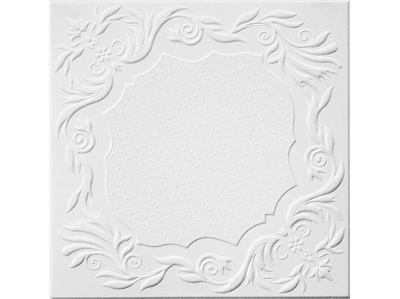 Изображение товара Потолочная плита белая 50*50см серия ДЕКОР С2066 (уп-2кв.м)(кор-18уп) в Миди Лтд