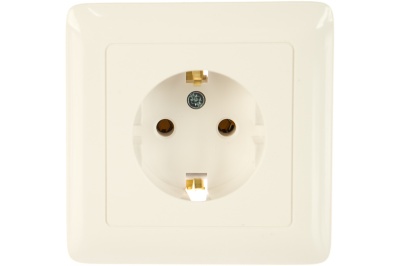 Розетка с заземлением СП 250В16А белый Хит (81шт/уп) 45738 - фото в Миди Лтд Изображение товара Розетка с заземлением СП 250В16А белый Хит (81шт/уп) 45738 в Миди Лтд