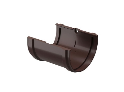 Изображение товара Соединитель желобов DOCKE Standart "Дача" коричневый диаметр 120 мм в Миди Лтд