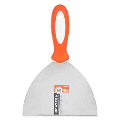 Шпатель малярный двухк ручка 150мм 120 - фото в Миди Лтд Изображение товара Шпатель малярный двухк ручка 150мм 120 в Миди Лтд