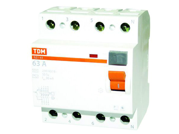 УЗО ВД1-63 4Р 32А 30мА TDM - фото в Миди Лтд Изображение товара УЗО ВД1-63 4Р 32А 30мА TDM в Миди Лтд