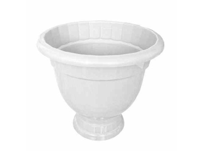 Изображение товара Кашпо с поддоном 20,0л белое (15шт/уп) в Миди Лтд