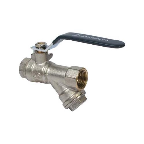 Изображение товара Кран шаровой с фильтром 1/2 г/г бабочка AQualink в Миди Лтд