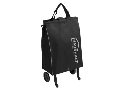 Сумка хозяйственная на колесах Haushalt 68 х 38 х 23,5 черная - фото в Миди Лтд Изображение товара Сумка хозяйственная на колесах Haushalt 68 х 38 х 23,5 черная в Миди Лтд
