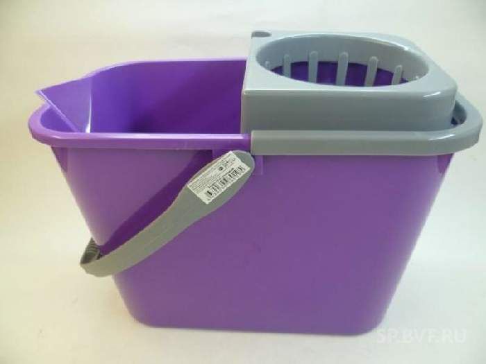 Изображение товара Ведро с отжимом 16л фиолетовый (10шт/кор) в Миди Лтд