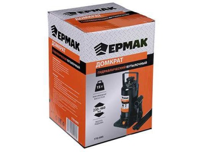 Изображение товара Домкрат гидравлический бутылочный 15т высота подъема 230-460мм ЕРМАК (2шт/кор) в Миди Лтд