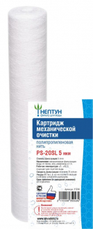 Изображение товара Картридж Нептун PP-20SL 5 мкм из нетканного полипропилена ПРЕМИУМ (20шт/уп) 						 в Миди Лтд