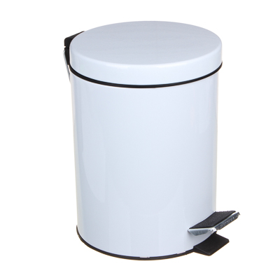 Ведро для ванной комнаты SonWelle с педалью 5л белый металл (6шт/кор) - фото в Миди Лтд Изображение товара Ведро для ванной комнаты SonWelle с педалью 5л белый металл (6шт/кор) в Миди Лтд
