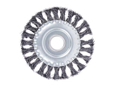 Изображение товара Щетка металл. ЕРМАК для УШМ 125мм/22мм крученая дисковая (60шт/кор) в Миди Лтд