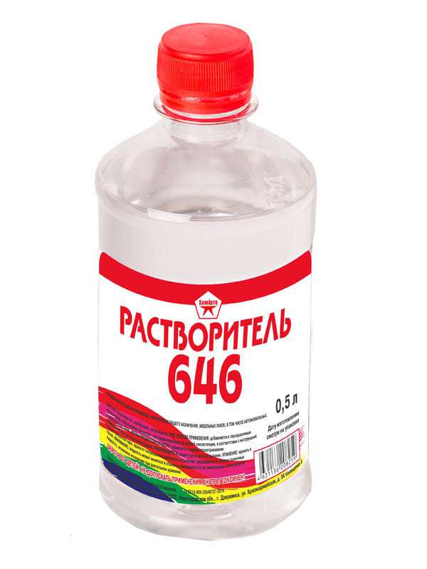 Изображение товара Растворитель 646 0,5л (25шт/уп; 1200шт/пал) в Миди Лтд
