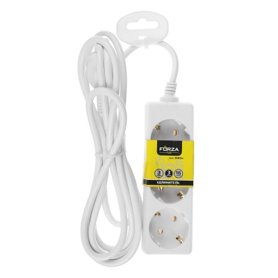 Удлинитель 3 гнезда евророзетка с/заземлением 3500Вт 3м  Х - фото в Миди Лтд Изображение товара Удлинитель 3 гнезда евророзетка с/заземлением 3500Вт 3м  Х в Миди Лтд