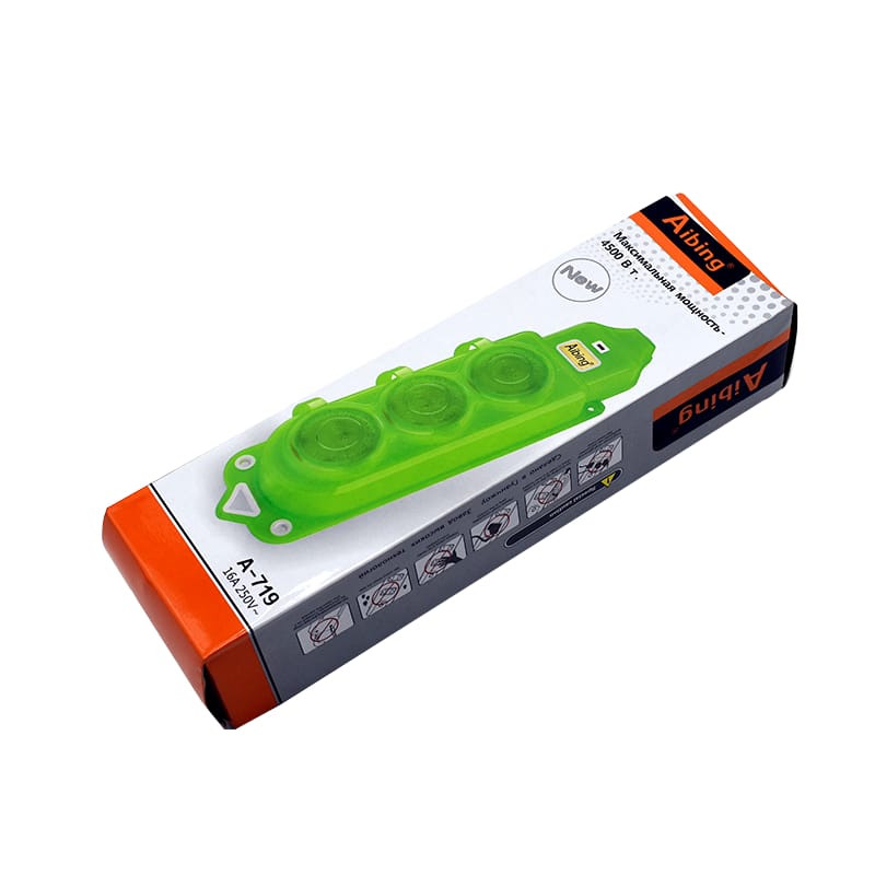 Колодка 3 гнезда влагозащищенная с крышками Aibing A-719 (2шт/уп) - фото в Миди Лтд Изображение товара Колодка 3 гнезда влагозащищенная с крышками Aibing A-719 (2шт/уп) в Миди Лтд