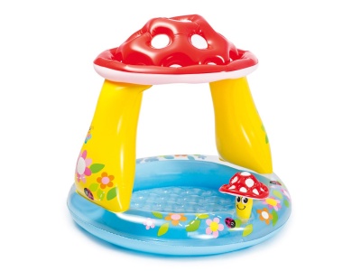 Бассейн надувной детский с крышей Грибок INTEX надувное дно заплатка 102*89см 57114 (6шт/кор) - фото в Миди Лтд Изображение товара Бассейн надувной детский с крышей Грибок INTEX надувное дно заплатка 102*89см 57114 (6шт/кор) в Миди Лтд