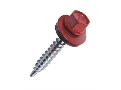 Саморез кровельный мет-дер, вишня 4,8*29 RAL 3005 (250шт/уп) - фото в Миди Лтд Изображение товара Саморез кровельный мет-дер, вишня 4,8*29 RAL 3005 (250шт/уп) в Миди Лтд