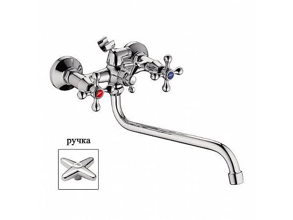 Смеситель ванна "HAIBA" длин. нос HB2220 - фото в Миди Лтд Изображение товара Смеситель ванна "HAIBA" длин. нос HB2220 в Миди Лтд