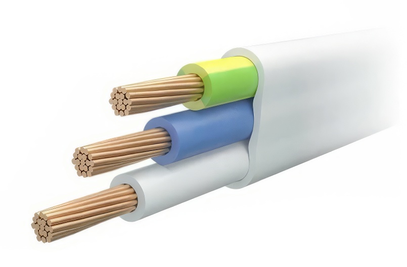 Изображение товара Провод ПуГВВ (ПУГНП) 3х2,5 белый (100м/бухта) в Миди Лтд