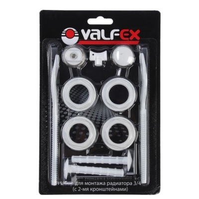 Набор для радиатора 1*3/4 (+2 кронштейна) VALFEX (40шт/уп) - фото в Миди Лтд Изображение товара Набор для радиатора 1*3/4 (+2 кронштейна) VALFEX (40шт/уп) в Миди Лтд