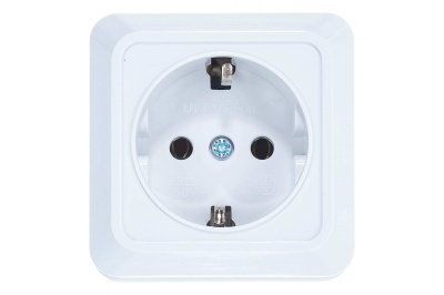 Розетка с/з бел. Олимп ОП (керамика), 16А, 220В О0028 (5/10/200) - фото в Миди Лтд Изображение товара Розетка с/з бел. Олимп ОП (керамика), 16А, 220В О0028 (5/10/200) в Миди Лтд