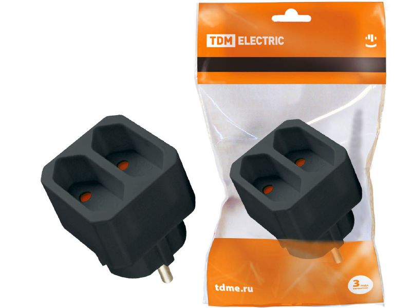 Блок 2 гнезда под плоскую вилку черный 2P 2,5А 250W TDM - фото в Миди Лтд Изображение товара Блок 2 гнезда под плоскую вилку черный 2P 2,5А 250W TDM в Миди Лтд