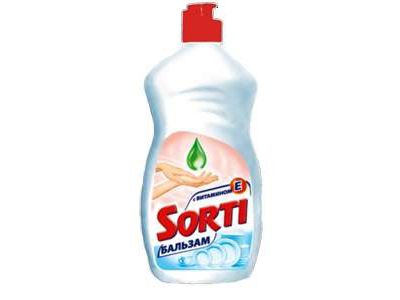 Жидк. д/посуды Сорти "Бальзам с витам Е" 500гр (152687) - фото в Миди Лтд Изображение товара Жидк. д/посуды Сорти "Бальзам с витам Е" 500гр (152687) в Миди Лтд