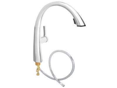 Смеситель для кухни высокий выдвиж. излив,картридж 35мм, гайка, латунь, хром, RAIN Аквамарин    ХХ - фото в Миди Лтд Изображение товара Смеситель для кухни высокий выдвиж. излив,картридж 35мм, гайка, латунь, хром, RAIN Аквамарин    ХХ в Миди Лтд