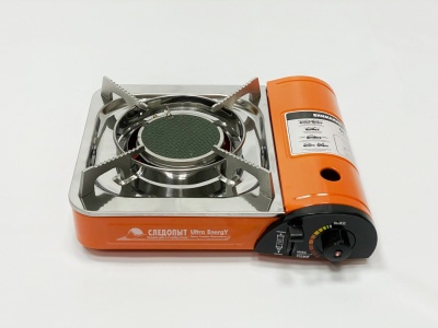 Изображение товара Газовая плита СЛЕДОПЫТ UltrA Energy 1,5кВт 330х290х90мм керамическая поверхность в Миди Лтд