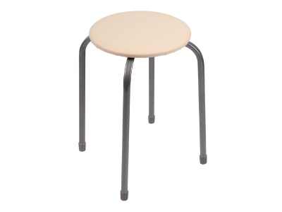 Изображение товара Табурет Эконом NIKA 440х450мм слоновая кость в Миди Лтд