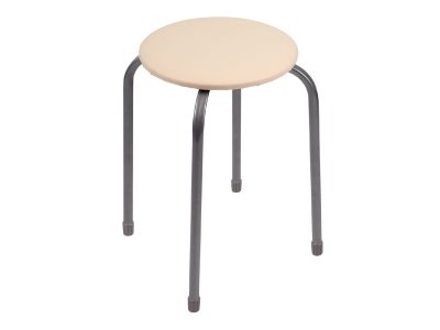 Изображение товара Табурет Эконом NIKA 440х450мм слоновая кость в Миди Лтд