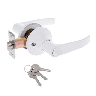 Изображение товара Замок ручка Белый с ключом LARS     ХХ в Миди Лтд