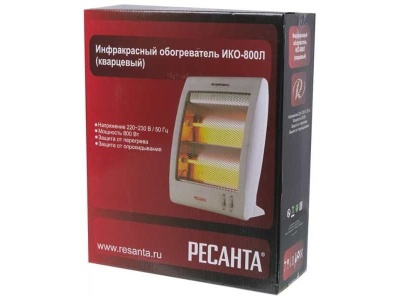 Обогреватель инфракрасный кварцевый ИКО-800Л Ресанта - фото в Миди Лтд Изображение товара Обогреватель инфракрасный кварцевый ИКО-800Л Ресанта в Миди Лтд