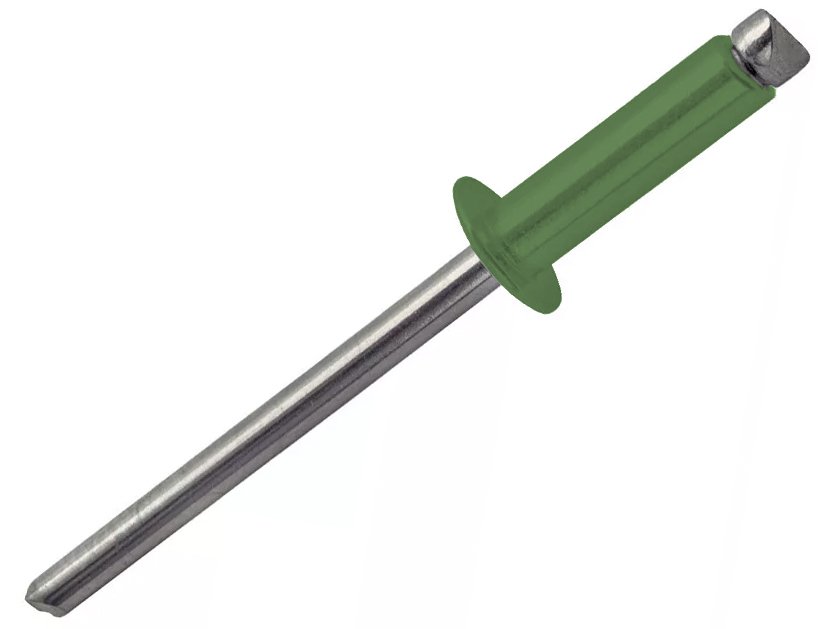 Изображение товара Заклепка алюм/сталь 4*10 RAL 6002 лиственно зел (100шт/уп)   Х в Миди Лтд