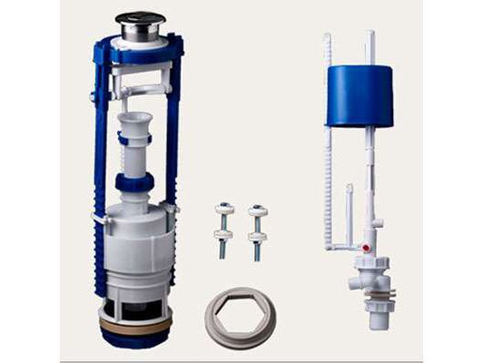 Изображение товара Арматура для бачка кнопочная/2х уровневая/боковой подвод/метал кнопка/150 циклов (20шт) в Миди Лтд