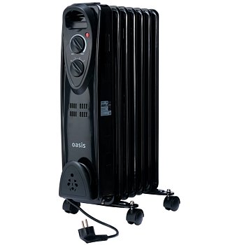 Изображение товара Радиатор масляный Oasis US-15B черный в Миди Лтд