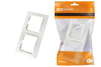 Изображение товара Рамка 2-ая Таймыр горизонтальная белая TDM в Миди Лтд