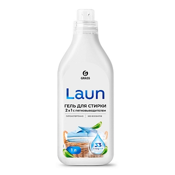 Изображение товара Гель для стирки 2в1 с пятновыводителем Laun 1л (6шт/уп) в Миди Лтд
