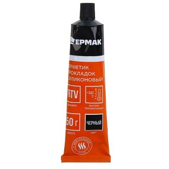 Изображение товара Герметик силиконовый Ермак черный 50г  в Миди Лтд