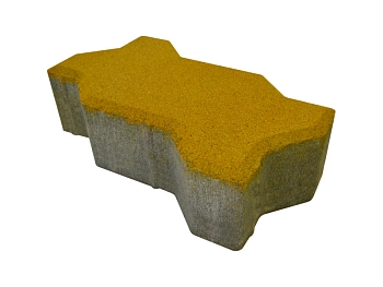 Изображение товара Плитка тротуарная «Волна» желтая 60мм (1 ряд- 1м2, пал- 13 рядов/13м2) в Миди Лтд