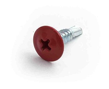 Изображение товара Саморез п/ш вишня 4,2*25 RAL 3005 острая (500шт/уп) в Миди Лтд