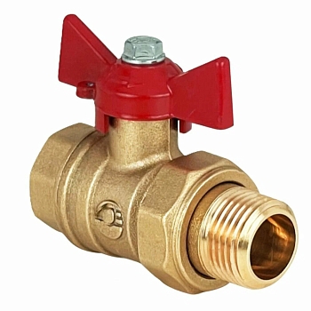 Изображение товара Кран шаровый американка 1/2 г/ш бабочка DeltaPro Valfex латунь (20шт/уп) в Миди Лтд
