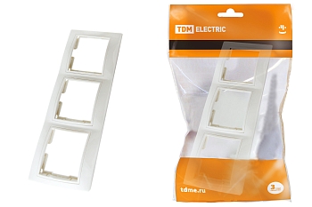 Изображение товара Рамка 3-ая Таймыр горизонтальная белая TDM в Миди Лтд