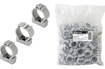 Изображение товара Держатель для труб д 16 мм с фиксатором (100шт/уп) в Миди Лтд