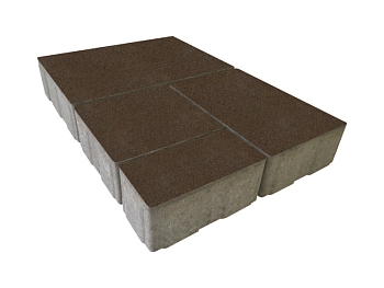 Изображение товара Плитка тротуарная «Мюнхен» гавана 60мм (1 ряд- 1,08м2, пал- 13 рядов/14,04м2) в Миди Лтд