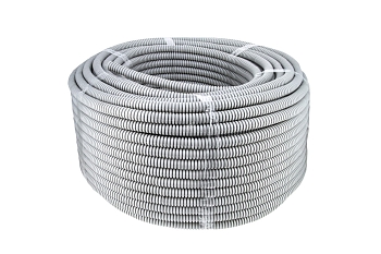 Изображение товара Труба гофрированная ПВХ д 20мм с зондом строительная серая (100м/рул) ИЭК в Миди Лтд
