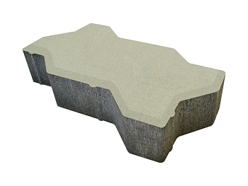 Изображение товара Плитка тротуарная «Волна» белая 50мм (1 ряд- 1м2, пал- 15 рядов/15м2) в Миди Лтд