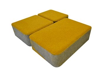 Изображение товара Плитка тротуарная «Старый город» желтая 40мм (1 ряд- 1,087м2, пал- 15 рядов/16,3м2) в Миди Лтд