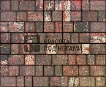 Изображение товара Плитка тротуарная «Старый город» марс 50мм (1 ряд- 1,09м2, пал- 15 рядов/16,3м2) в Миди Лтд