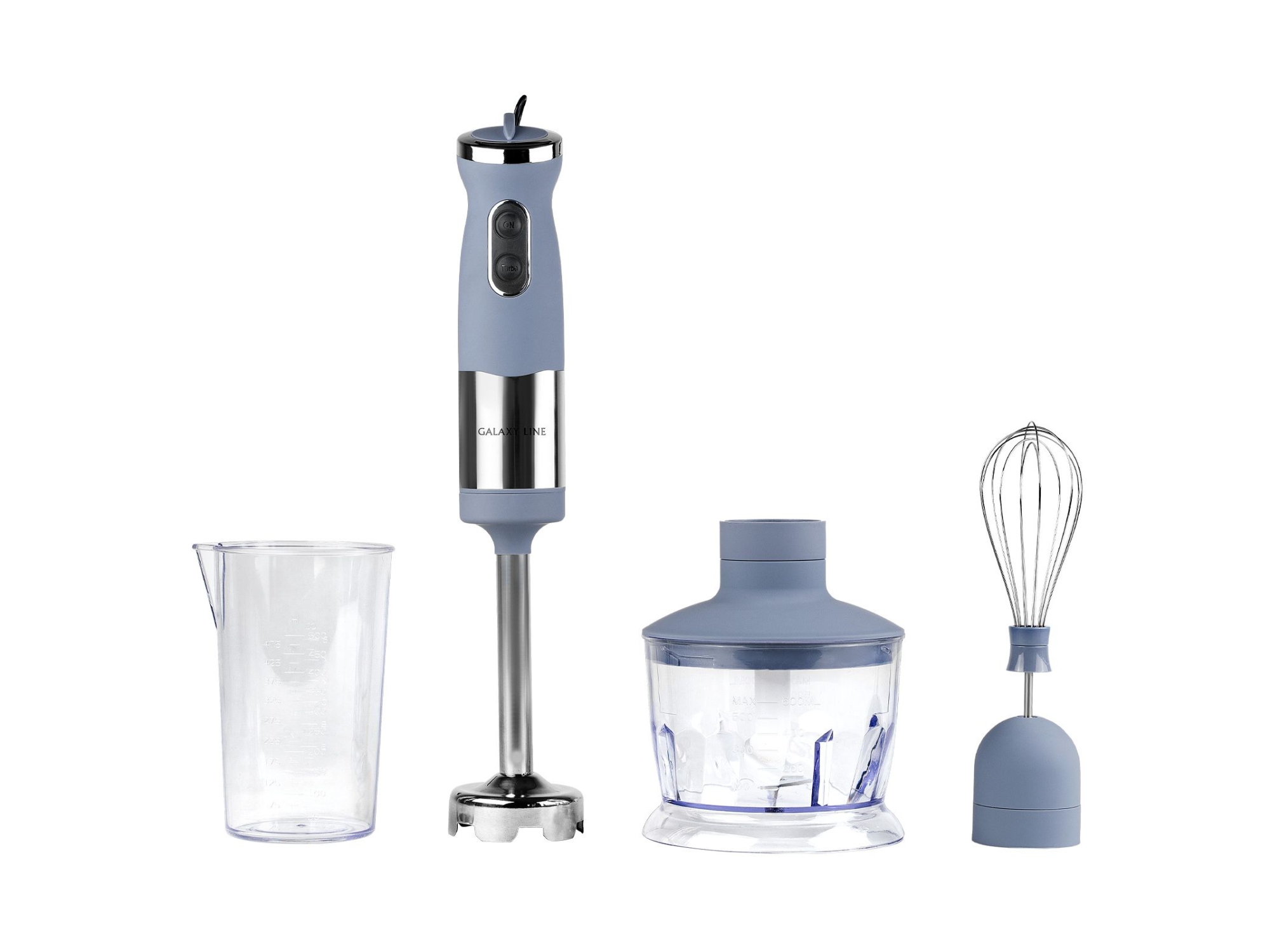 Набор блендерный GALAXY LINE GL 2121 800Вт серый - фото в Миди Лтд Изображение товара Набор блендерный GALAXY LINE GL 2121 800Вт серый в Миди Лтд