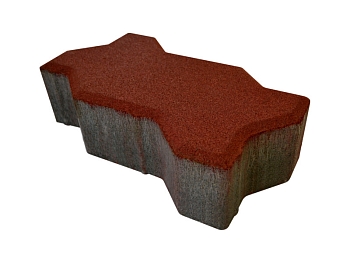 Изображение товара Плитка тротуарная «Волна» красная 60мм (1 ряд- 1м2, пал- 13 рядов/13м2) в Миди Лтд