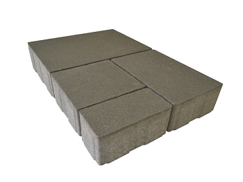 Изображение товара Плитка тротуарная «Мюнхен» серая 60мм (1 ряд- 1,08м2, пал- 13 рядов/14,04м2) в Миди Лтд